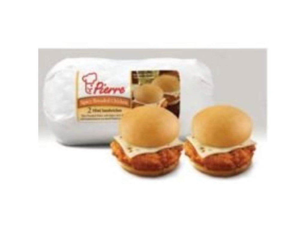 Pierre Mini Twin Spicy Breaded Chicken Sandwich with Cheese, 5.5 Ounce -- 12 per case.