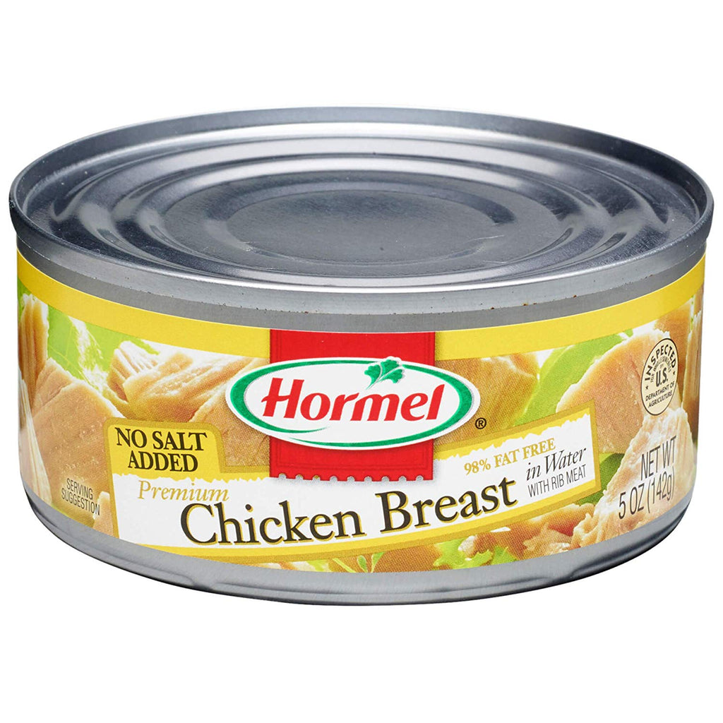 Hormel Premium No Salt Added Canned Chunk Chicken Breast in Water, 5 Ounce (Pack of 12)
